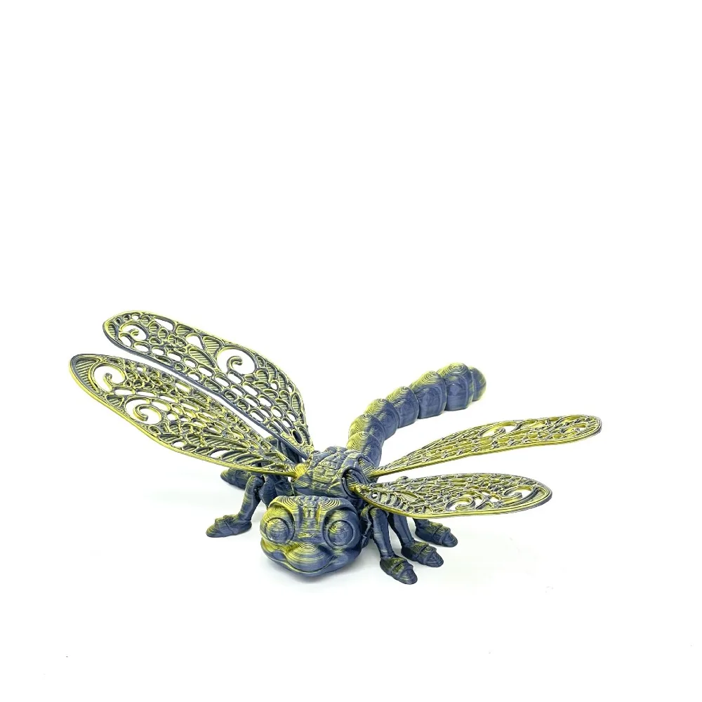 

Simulated Dragonfly 3D Printed Dragonfly Animal Joints Rotatable 3D Printed Dragonfly Figurine Flexible Poseable Joints
