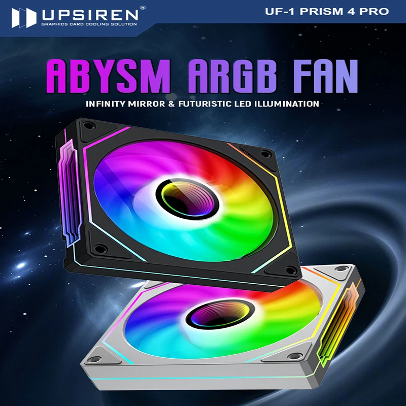 

Вентилятор для шасси компьютера UPSIREN UF-1 PRISM 4 PRO, 12 см, ARGB, 4 контакта, ШИМ, тихий охлаждающий вентилятор 12 В, большой объем воздуха 45, 2 куб/мин/600-1500 об/мин