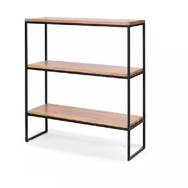 Minimalist Iron Solid Wood Kitchen Storage Rack, Multi-Layer Storage Rack, Balcony Flower Rack, Foyer Wall Narrow Table