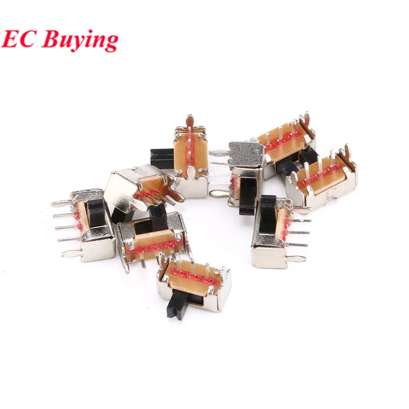 20pc/10pc 50V 0.5 A SS12F15 Mini Size Black SPDT Slide Switch for DIY Power Electronic Projects G6 1P2T Toggle Switch Handle 6mm