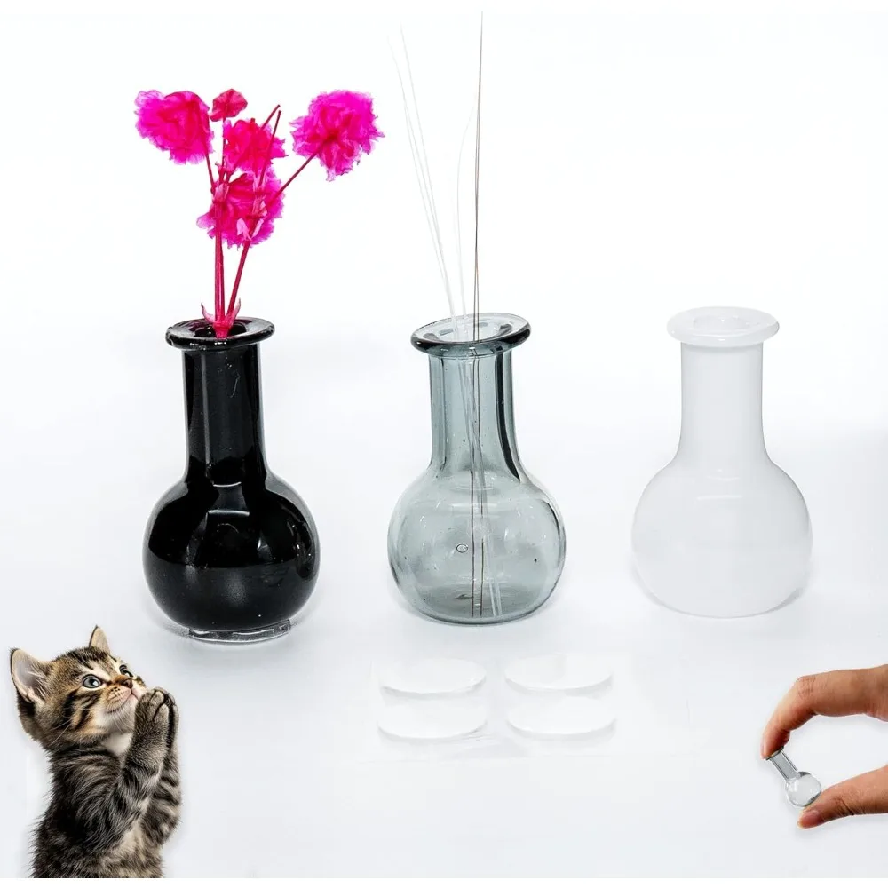 

Cat whisker mini vase set, souvenir small glass vase, home micro decoration