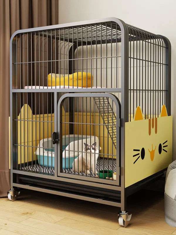 

Cat cage: home does not occupy space, indoor villa with toilet, two-story small apartment, cat cattery, kitten empty cage
