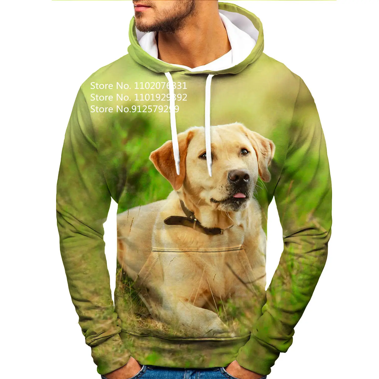 Cute Pet Dog 3D Printing Sweatshirt Men's and Women's Fashion Casual Hoodie Funny Animal Long Sleeve Couple Pullover Tops