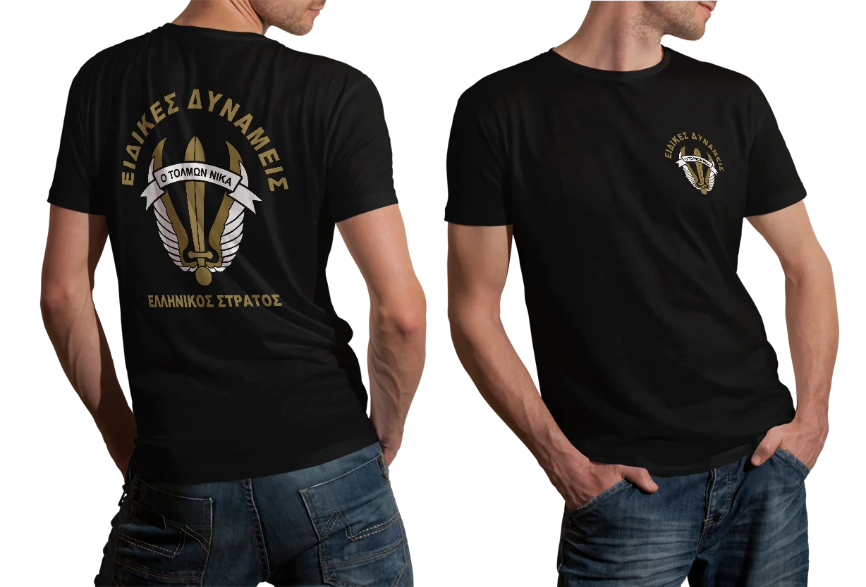 Greek Hellenic Army Special Forces 1st Paratroopers Brigade Raider Men T-shirt Short Casual 100% Cotton Shirts