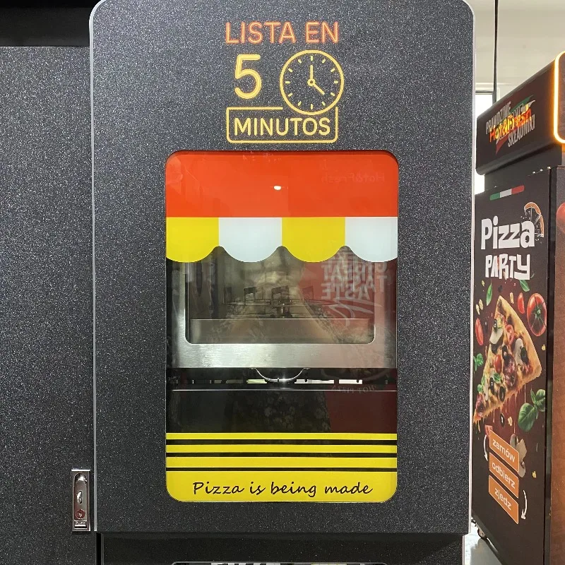 Custom Style Billboard Stickers Automatic Pizza Vending Machine Custom Card QR code Payment System Indoor Outdoor