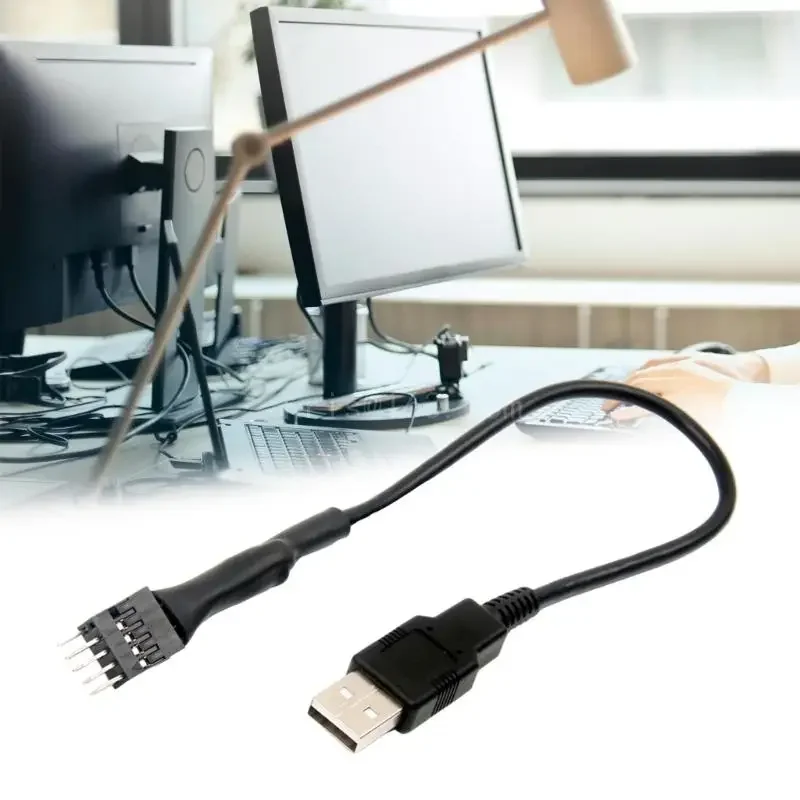 USB 9Pin Stecker auf USB Typ A Stecker Motherboards Adapter Konverter Kabel