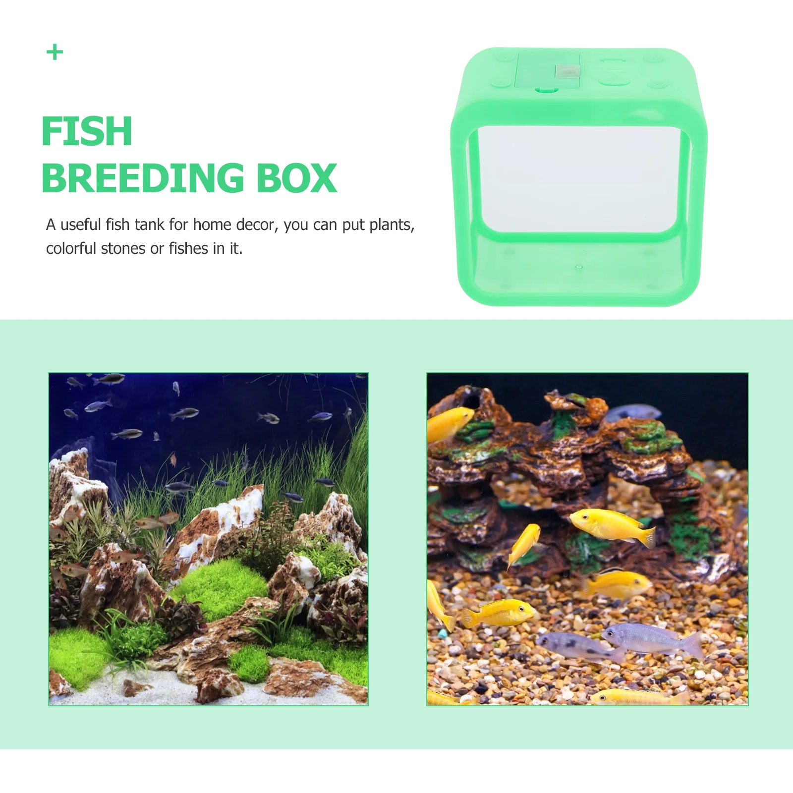 

Transparent Fish Tank Light 5 Color Changing Small Aquarium Desktop Decor Detachable Betta Clean Storage Plastic Home