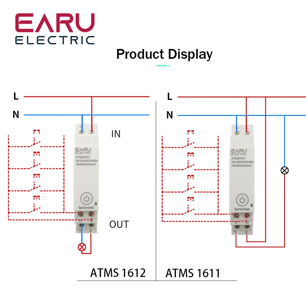 AC 110V 220V 16A Single Phase Din Rail WIFI Smart Timer Relay Switch Breaker Remote Control by Tuya APP KWH Energy Power Meter