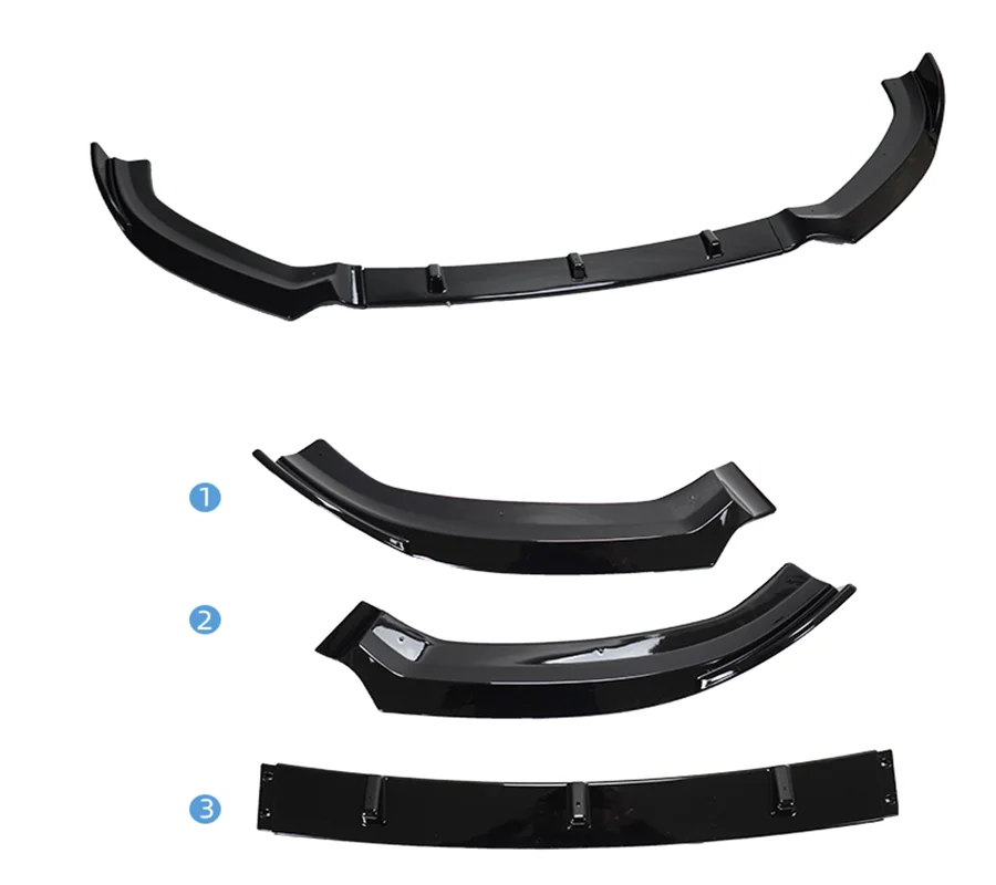 Car front lip Front Bumper Lip Spoiler Chin Spoiler Diffusers Shovels Modification Fits for Audi A3 8V 2014 2015 2016 ABS