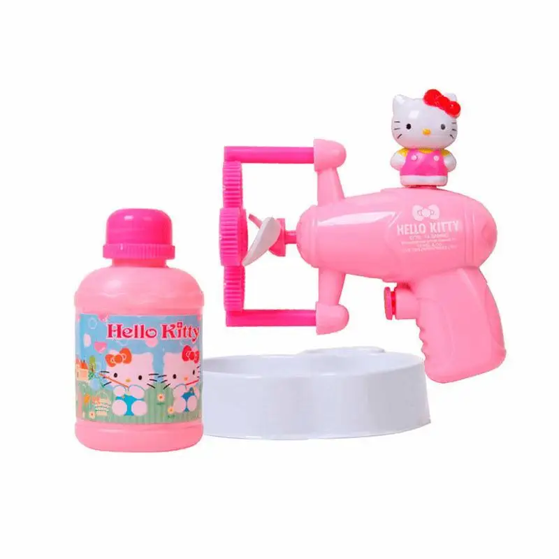 Takara tomy hello kitty bolha elétrica arma máquina de bolha elétrica das crianças brinquedo dos desenhos animados bonito plástico presente das crianças