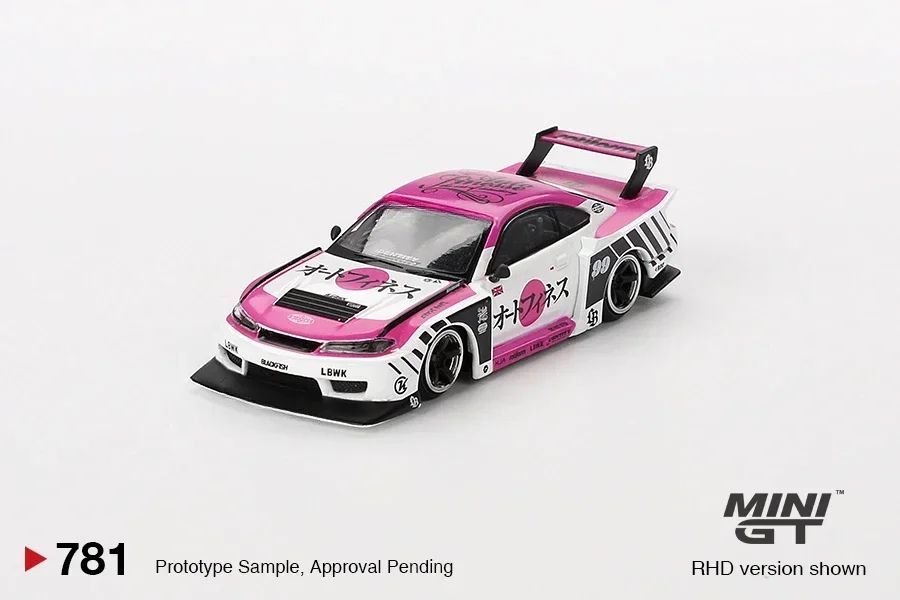 MINIGT 1:64 LB-슈퍼 실루엣 S15 SILVIA Auto Finesse SEMA 2023 다이캐스트 모델 자동차