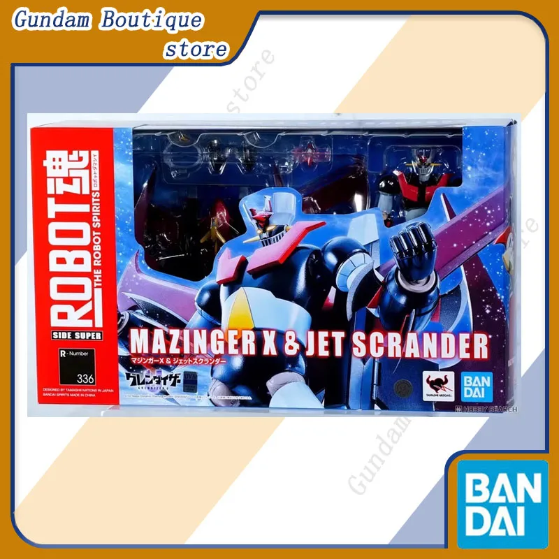 Bandai Original THE ROBOT SPIRITS 336 MAZINGER X & JET SCRANDER (GRENDIZER U) Anime Action Figure Sammeln Modell Spielzeug Geschenk Kind