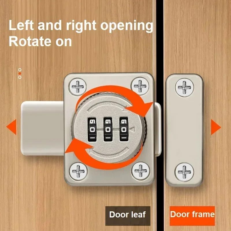 Combination Password Door Lock Smart Cam Code Lock for Mailbox Cabinet Sliding Bolt Lock Sliding Door Locks No Drilling Required