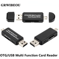 2 In 1 USB OTG Card Reader Flash Drive High-speed USB2.0 Universal OTG TF/SD Card for Android phone Computer Extension Headers