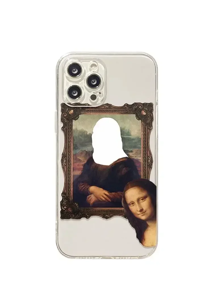 Funny Runaway Lisa Iphone 13/14 ProMax Phone Case Strange and Unique IPhone 11/12 Transparent XR/XSMAX Soft 6 7 8Plus Case