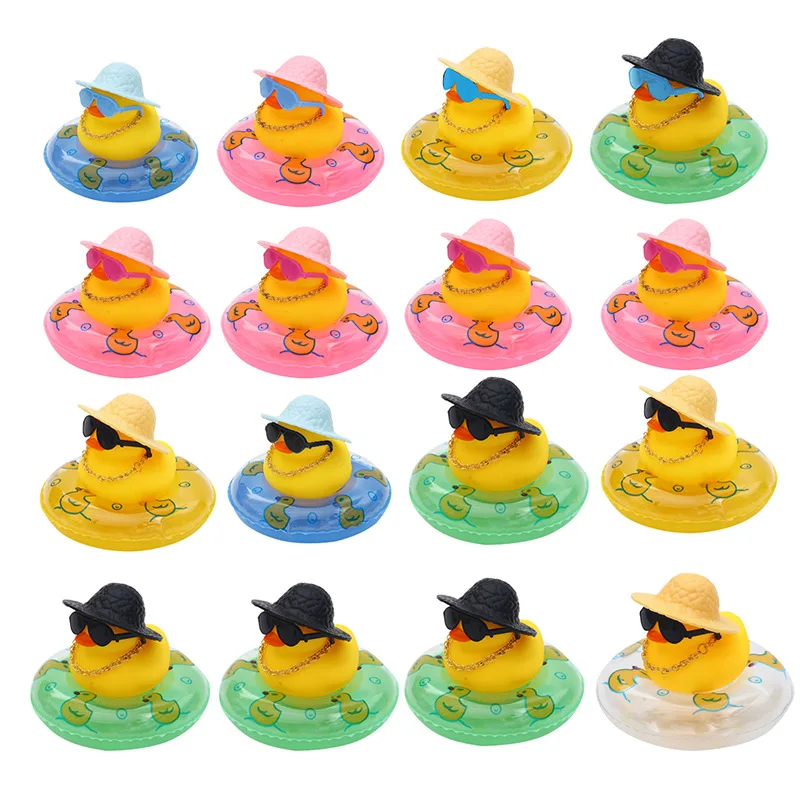 100pcs Rubber Duck Kids Toy Duck Baby Bath Toys Summer Beach Shower Game Toy Birthday Gift For Children