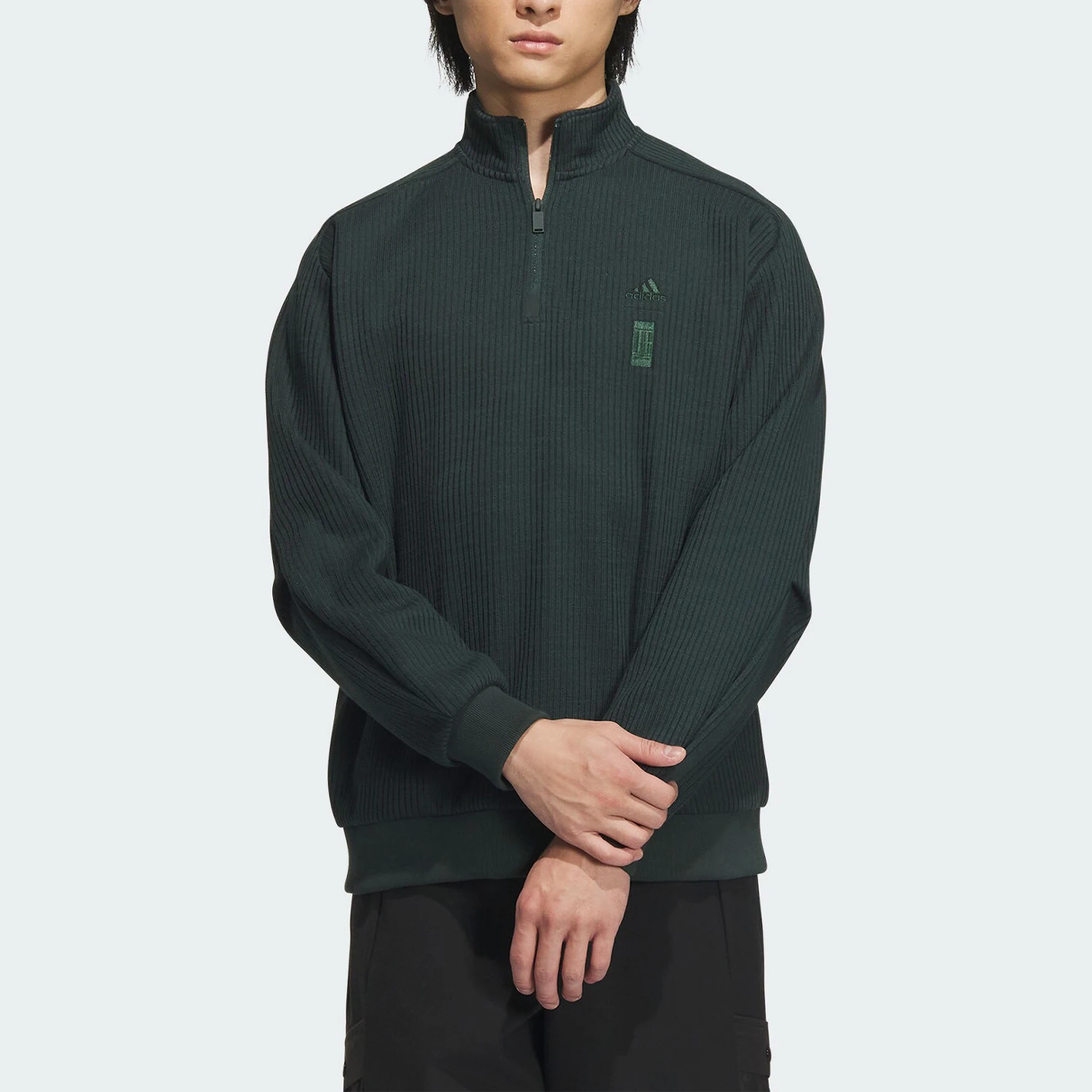 

Adidas genuine Wuji series men's half zipper sports pullover IX4297