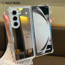 Girl Makeup Mirror Luxury Airbag Bumper Case for Samsung Galaxy Z Fold 7 6 5 4 3 Fold 7 Z Fold 6 5 Plating Mirror Cover Z Fold 7