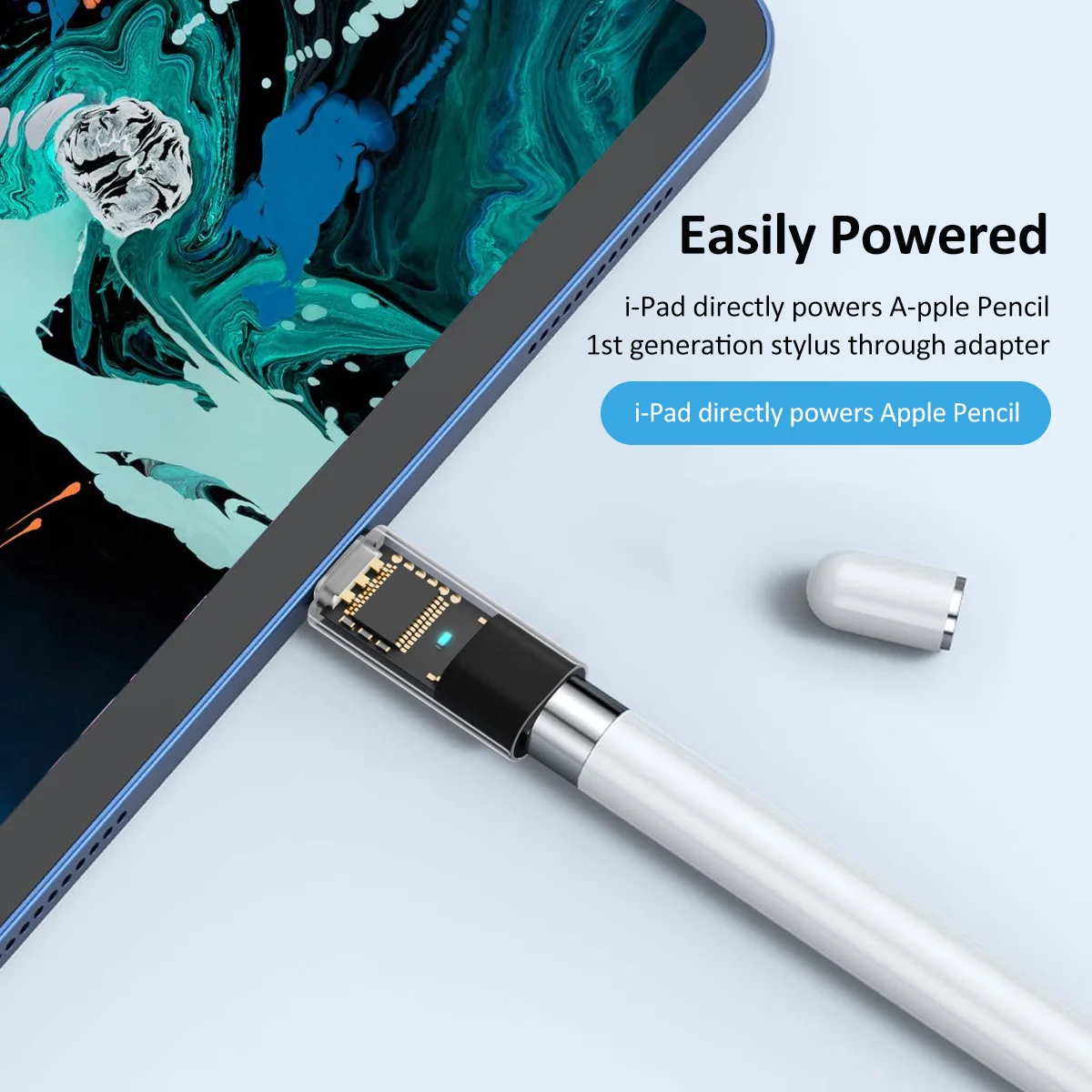 محول قلم رصاص USB C لقلم Apple الجيل الأول من النوع c إلى محول شاحن IOS iPencil Dongle موصل لجهاز iPad 10 Gen