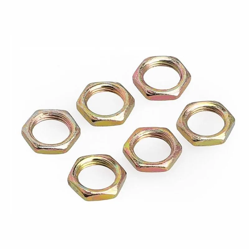 M6 M7 M8 M9 M10 M11 M12 M13 Plated Colorful Zinc Fine Tooth Nuts fine Thread Thin Hex Nut 0.75mm 1mm 1.25mm 1.75mm Pitch