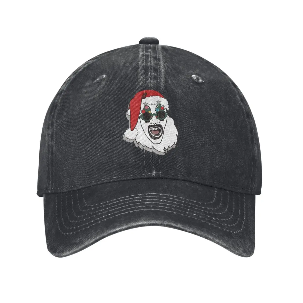 Art The Clown Terrifier 3 Santa Baseball Caps Classic Distressed Washed Sun Cap for Men Women Outdoor All Seasons Hats Cap