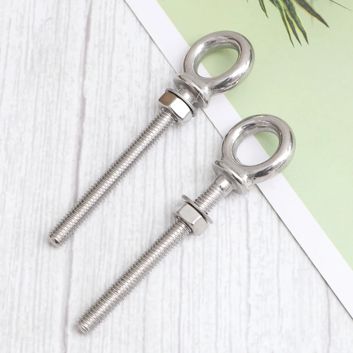 

Long Eye Bolts M6x60 Stainless Steel Heavy Duty Lifting Hooks Ideal Wall Mounting DIY Crafts Marine Use Screws