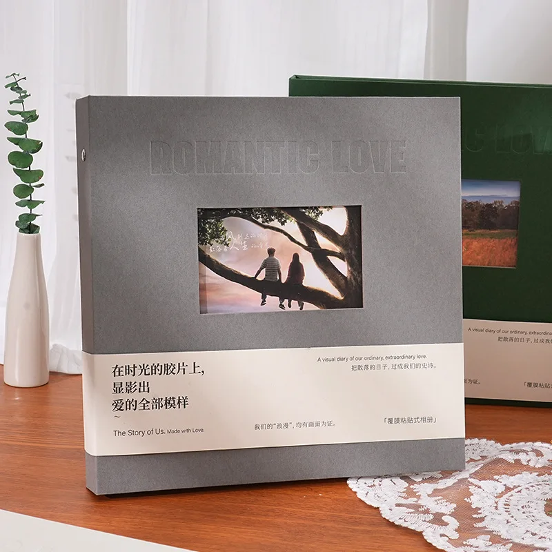 Romantic Album Loose-leaf Self-adhesive Laminated Album Large Capacity Family Photo Storage Album Commemorative Wedding Album