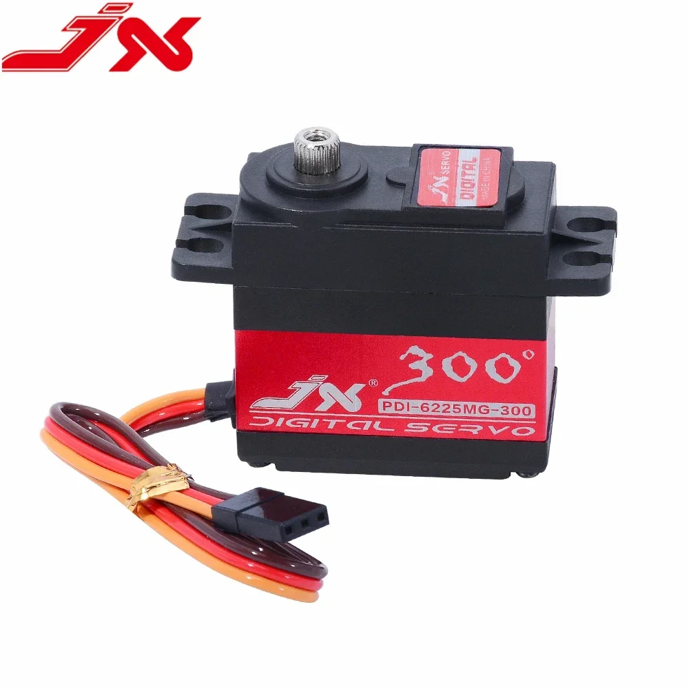 JX PDI-6225MG-300 °   300 graus 62g 25kg 4.8-6V 0.21Sec Servo digital de engrenagem de metal de alta precisão para carros RC aeronaves de braço robô
