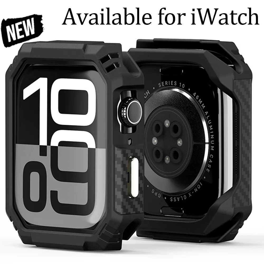 For Apple Watch Series 10 46mm 42mm Case Watch Protection Kit for iwatch Ultra 9 8 7 49mm 41mm 45mm TPU Sport Skeleton Case