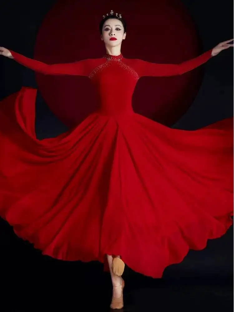 

Opening Dance Large Skirt Wanjiang Dance Performance Costume Women's Classical Dance Large Skirt Chinese Performance Costume