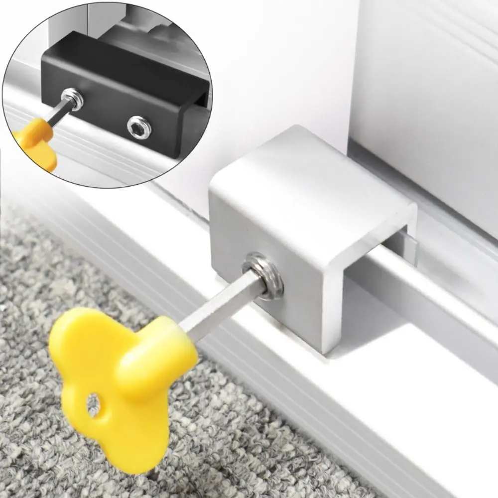 Durable Aluminum Alloy Sliding Window Locks Child Protection Adjustable Anti-Theft Limit Device Baby Safety Security Lock