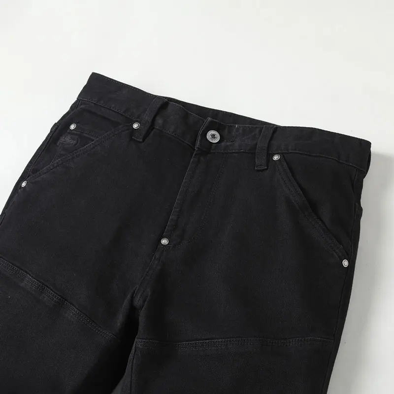 

Y2KDesigner fashion new men's jeans nostalgic stretch slim fit retro washed black jeans Italian casual pants hombre