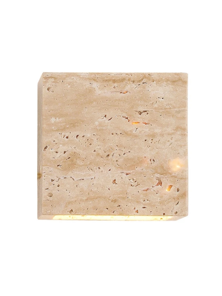 Natural Yellow Cave Stone Indoor Wall Lamp Living TV Background Wall Bedroom Bedside Table Lighting Balcony Corridor Decoration
