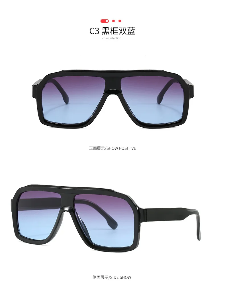 Neue Pilot Vintage Quadratische Sonnenbrille für Damen und Herren Rechteckige Sonnenbrillen Weibliche Brillen Sonnenbrillen für Männer und Frauen – Detail 10