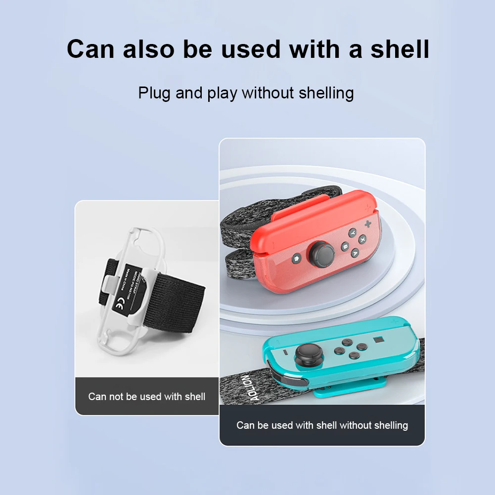 2pcs Elastic Dance Wrist Strap Adjustable Game Bracelet 360 Rotation Controller Wrist Dance Band Gaming Accessories for Switch