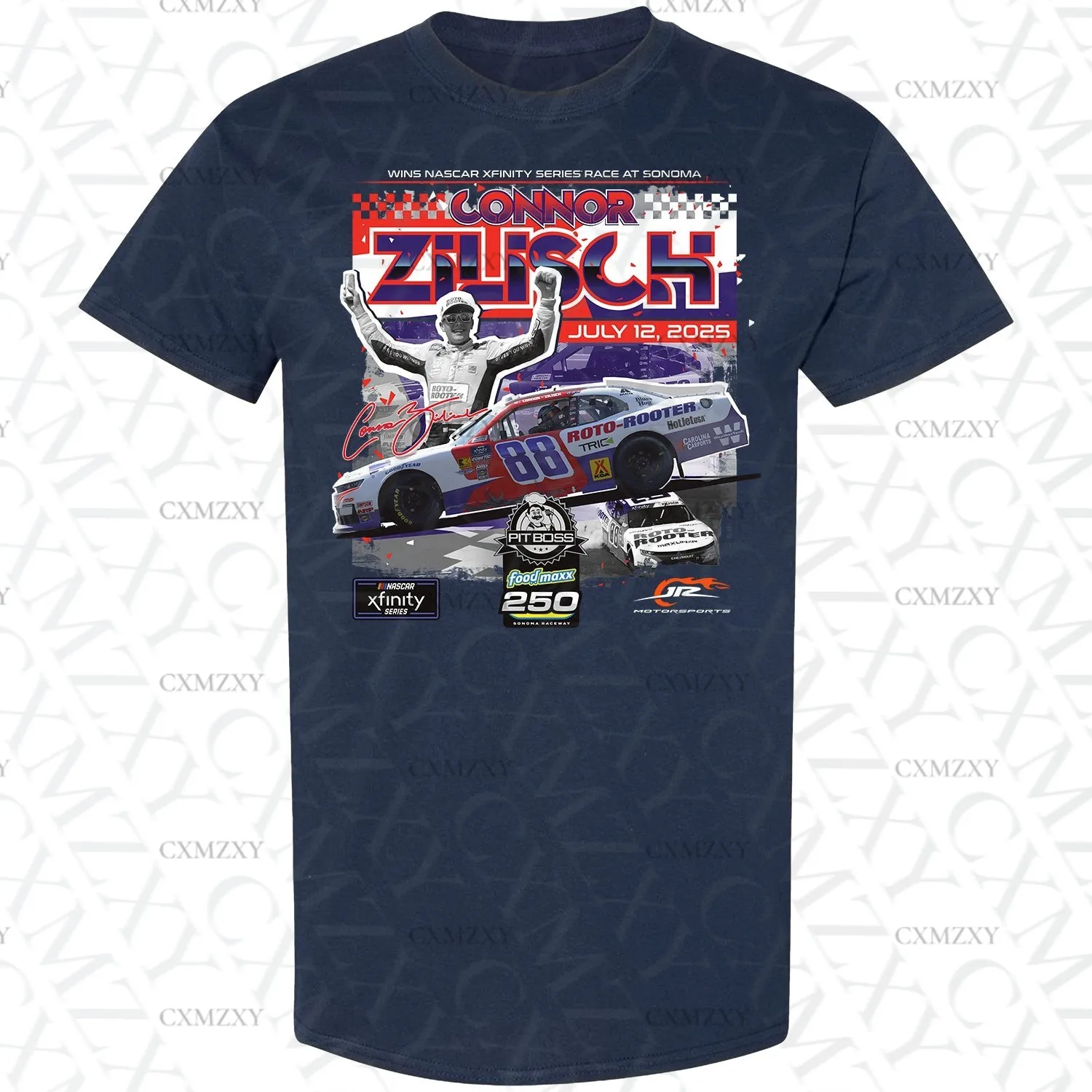

Connor Zilisch 2025 Sonoma Xfinity Series Race Win T-Shirt