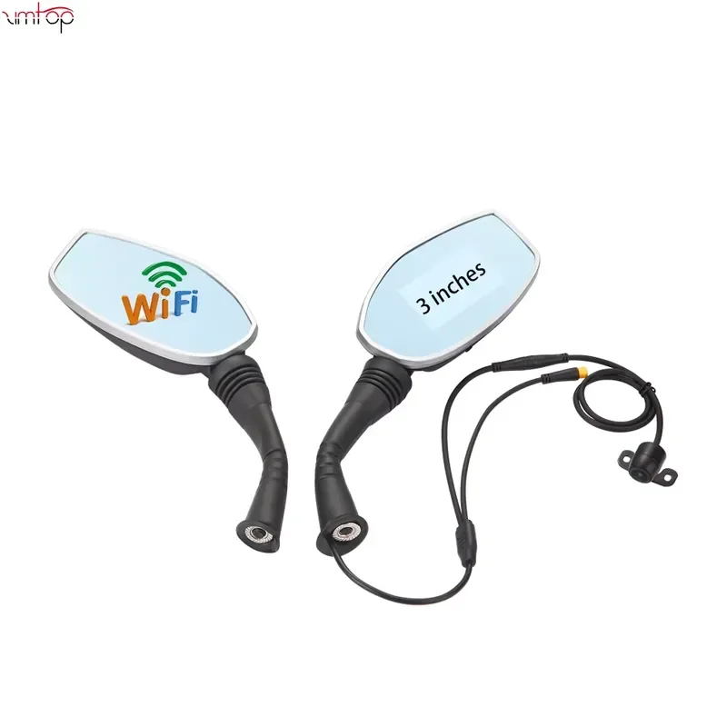 3-inch with Wifi Rear View Mirror Motorcycle 1080P Loop Records Motor Dash Cam for Motorbike