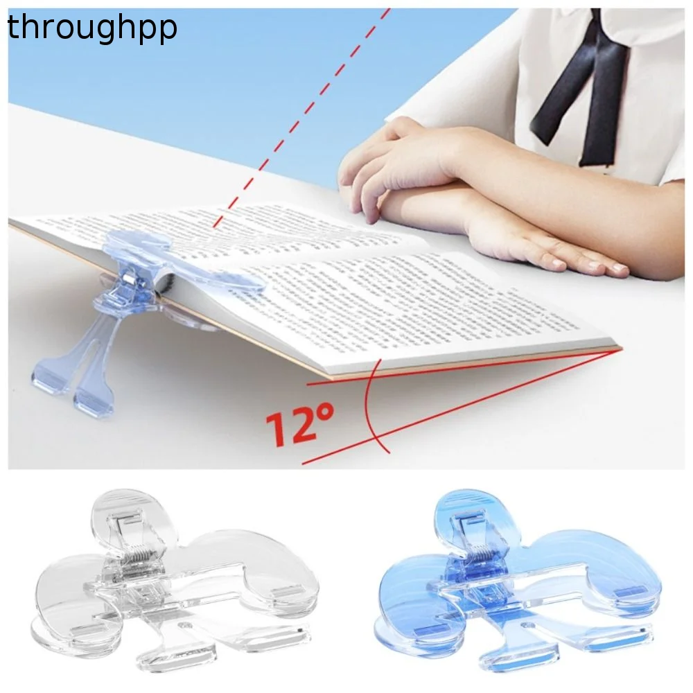 12° Support Angle Reading Aid Fixed Book Clip Visible Creative Book Page Holder Portable Comfortable Books Fixed Clip