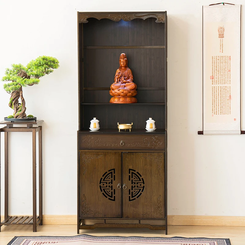 

Buddha Shrine Altar Household Economical Buddha Cabinet Modern Shrine Altar with Door Clothes Closet