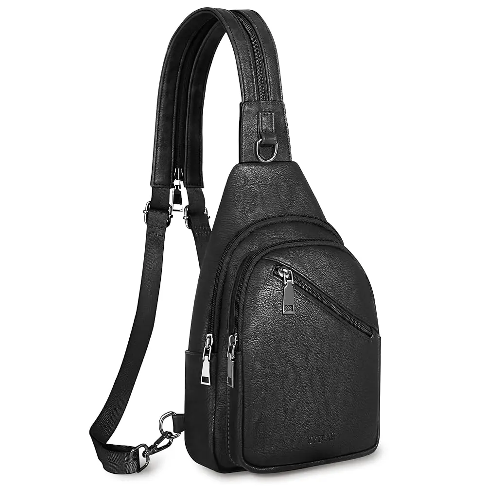 

Sling Bag for Women, Crossbody Bags for Women Trendy Crossbody Purse Vegan Leather Sling Backpack Chest Bag with Dual Purpose