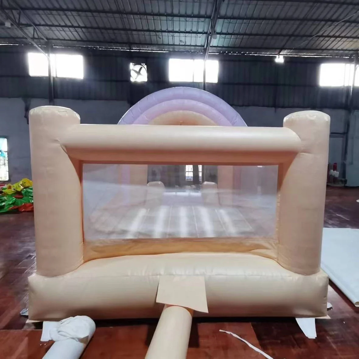 Outdoor Commercial PVC Small Rainbow Toddler Bounce House Mini Inflatable Jumping Bouncy Castle For Kids Party Rental