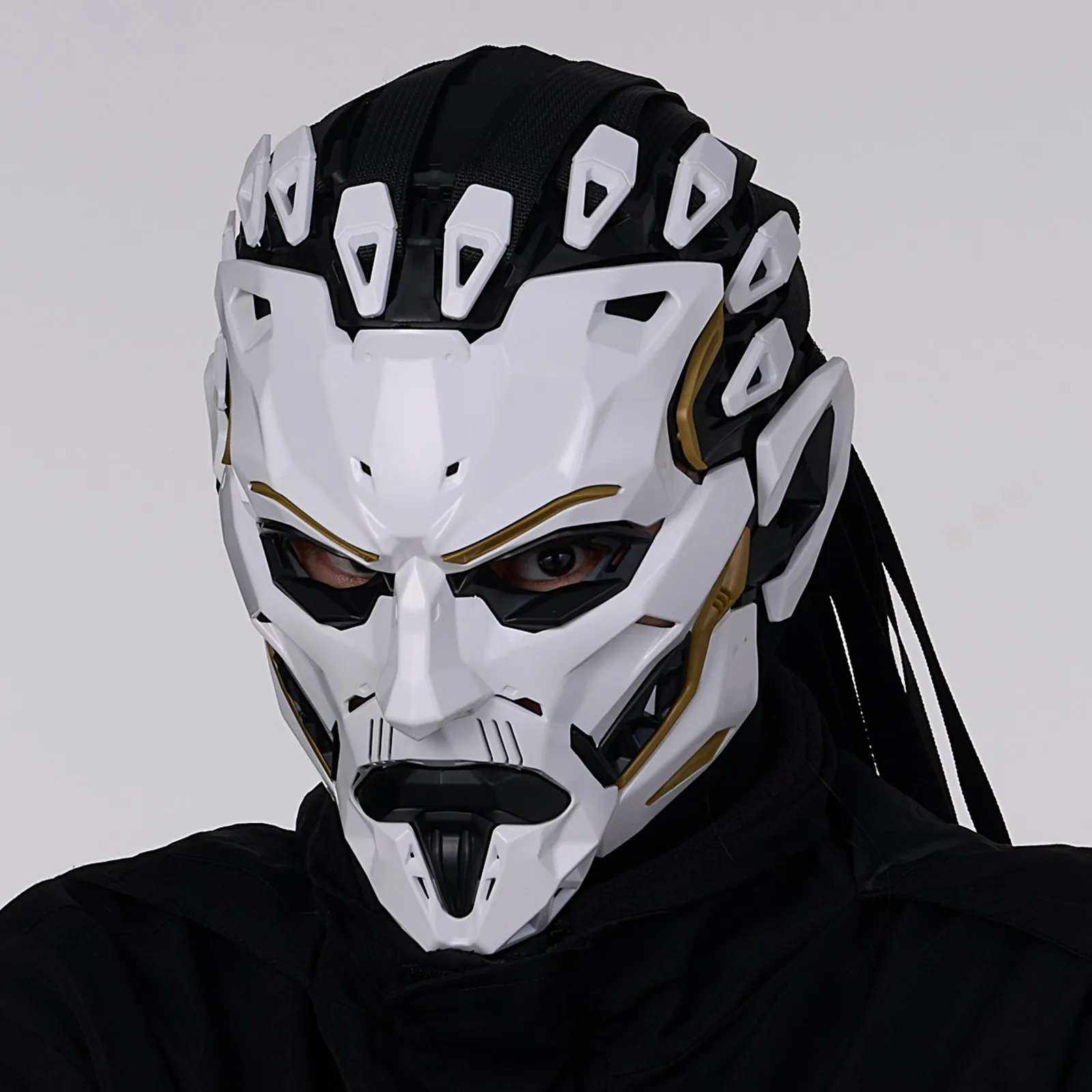 Cyber Punk Wizard Mask Cosplay Mech Mask Costumes For Halloween Comic-Con Carnival Party Coser Performance Photography Props