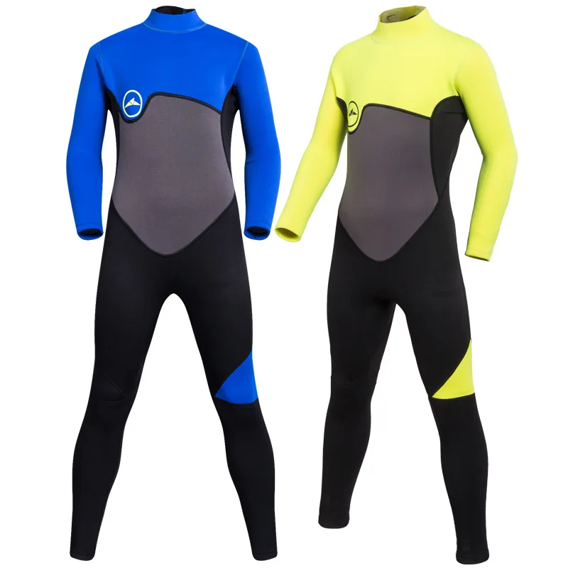 Kids One Piece Long Sleeve Diving Suit Child Full Body Wetsuit Keep Warm WaterProof UV Protection Swimwear Surfing Rash Guard