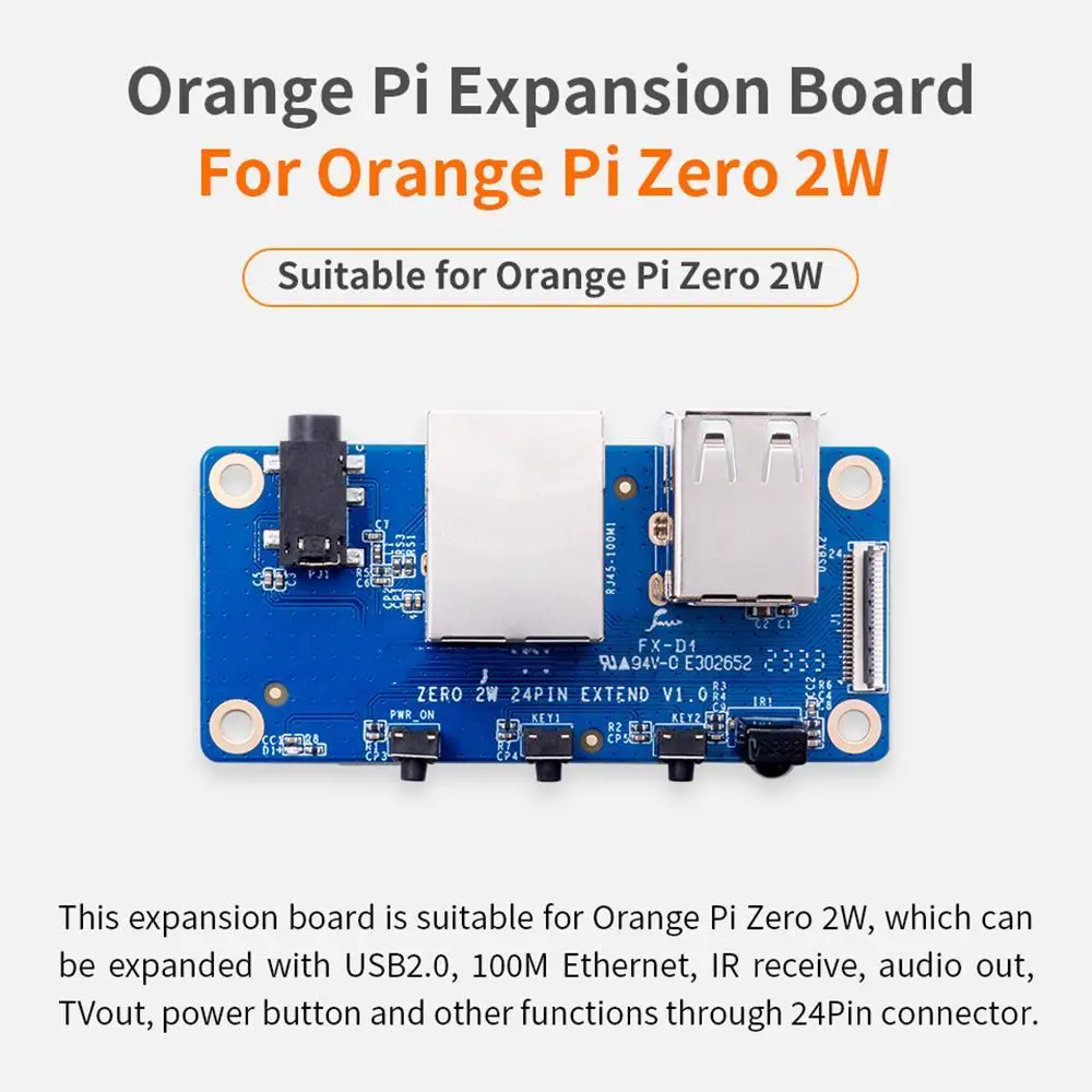 

For Orange Pi Zero 2W Expansion Board 24Pin Connector Interface Board For OPi Zero 2W Development Mini PC Board Single Board