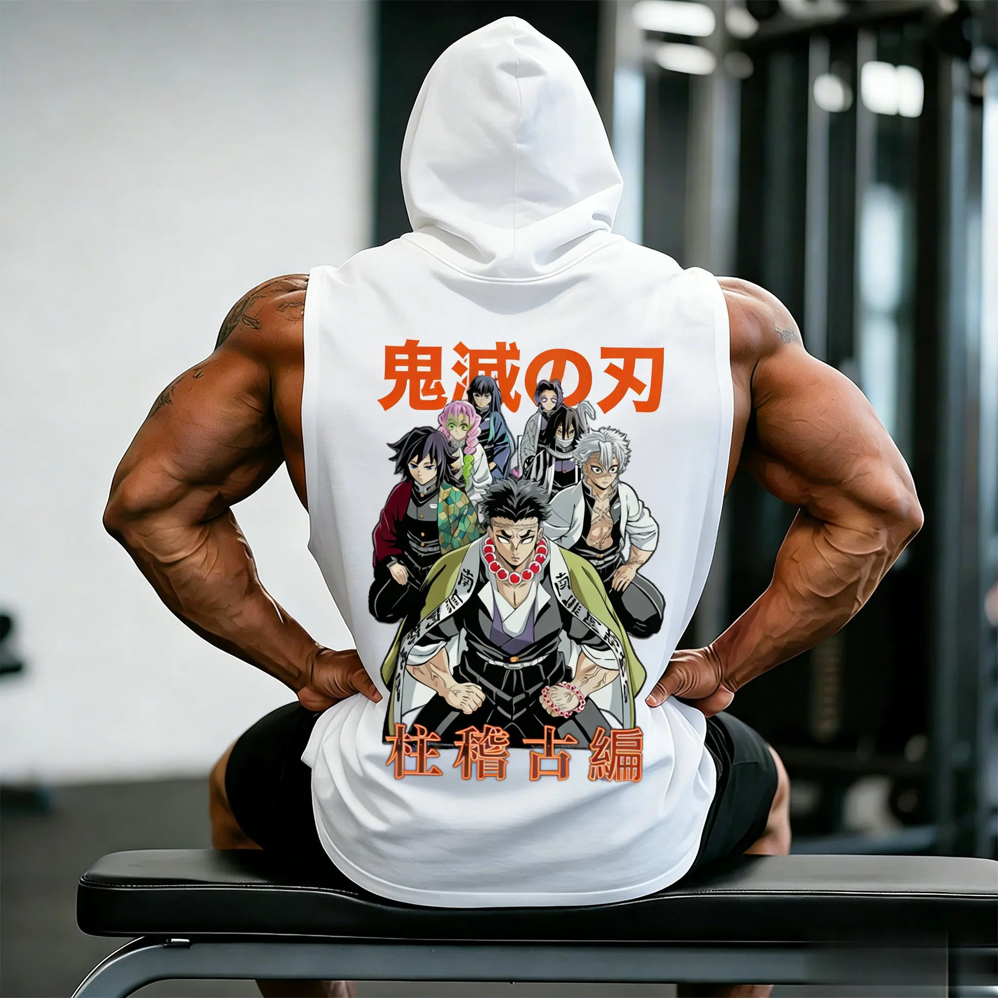 

Demon Slayer Men's Tank Top Anime Print Gym Vest Sleeveless T Shirt 2026 Summer Streetwear Workout Fitness Muscle Tee Streetwear