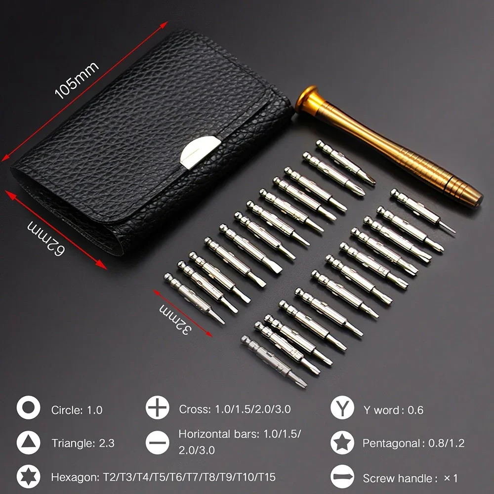 Small Screwdriver Kit 25 in 1 Magnetic Precision Screwdriver Drill Set  Repair Tools for Eyeglass Phone Watch Laptop Camera image 4