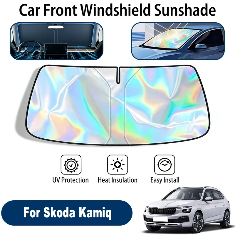 

Car Windshield Sun Shade UV Reflective Sun Visor Protection Cover For Skoda Kamiq 2019-2026