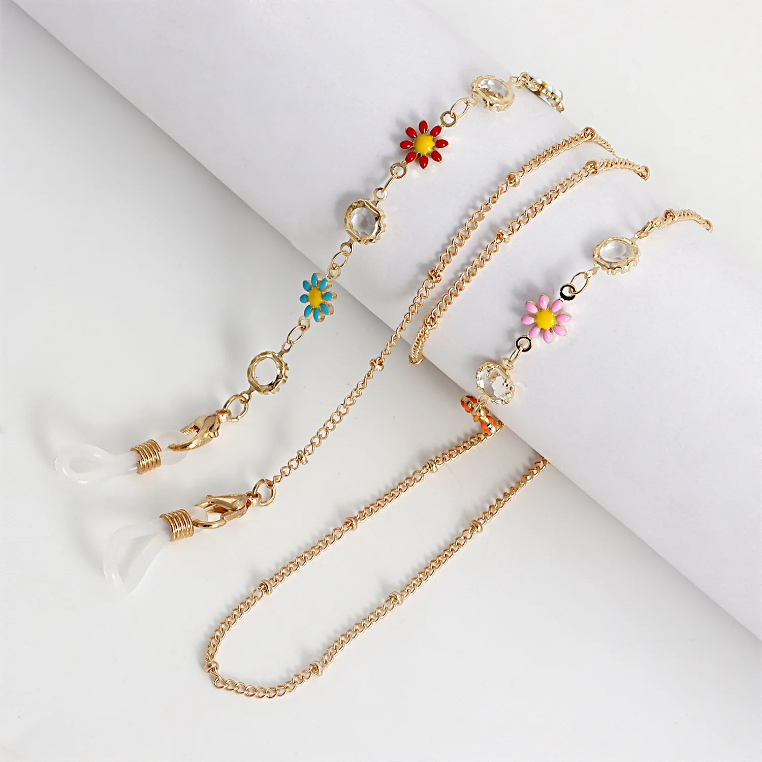 

Colorful Crystal Bead Eyeglass Holder Fashion Glasses Chain For Women Eye Accessories Eyewear Straps Cord Sunglasses String Gift