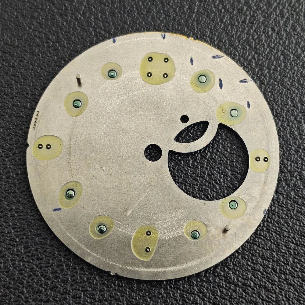 Dial NH39 31mm desain berongga lampu malam hijau yang kuat kompatibel dengan mesin jam NH39 aksesoris jam tangan pria empat jarum