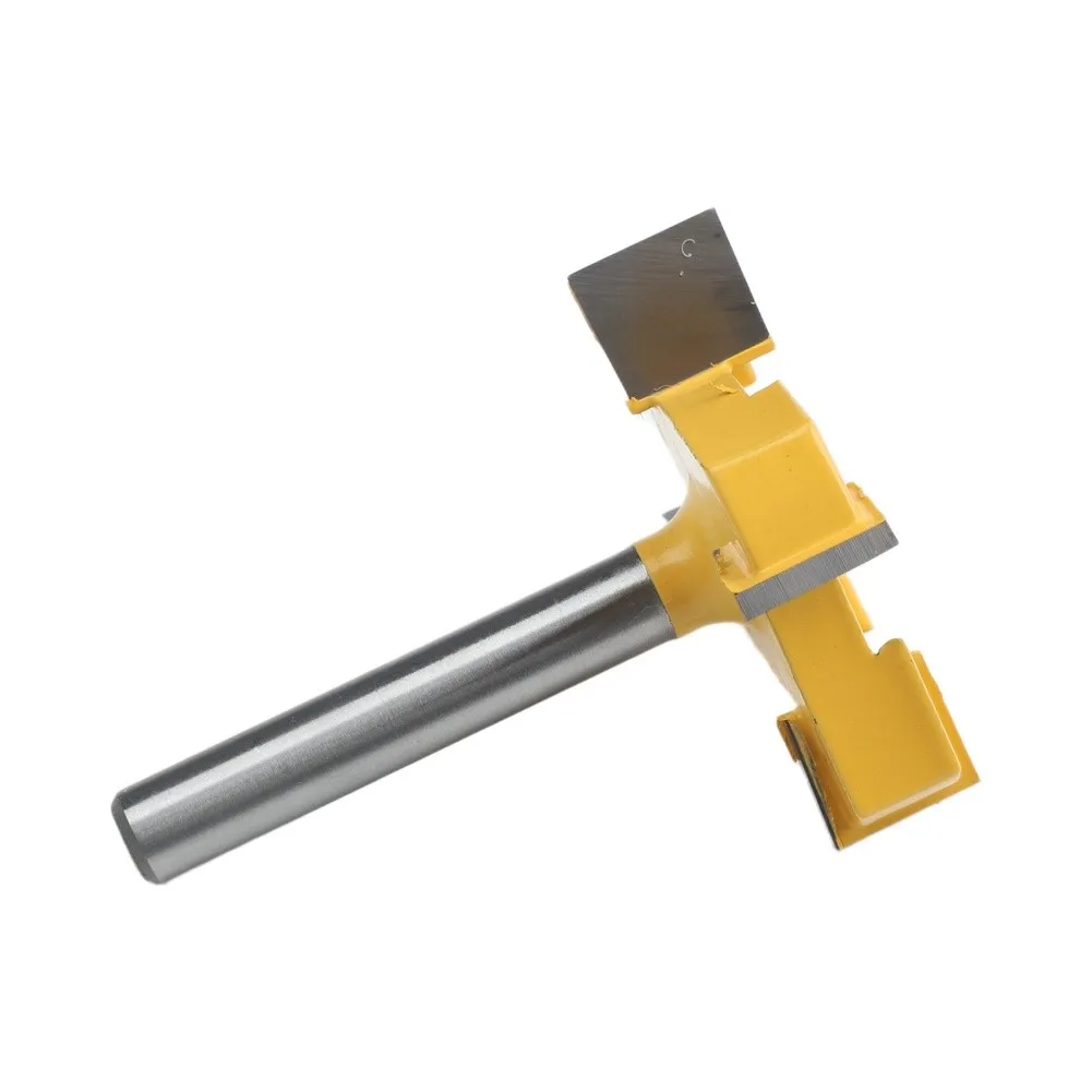 8mm Shank 4 For Edge T Slotting Router Bit Carbide Tipped Milling For Wood MDF Plywood Particle Board Surfacing Tool